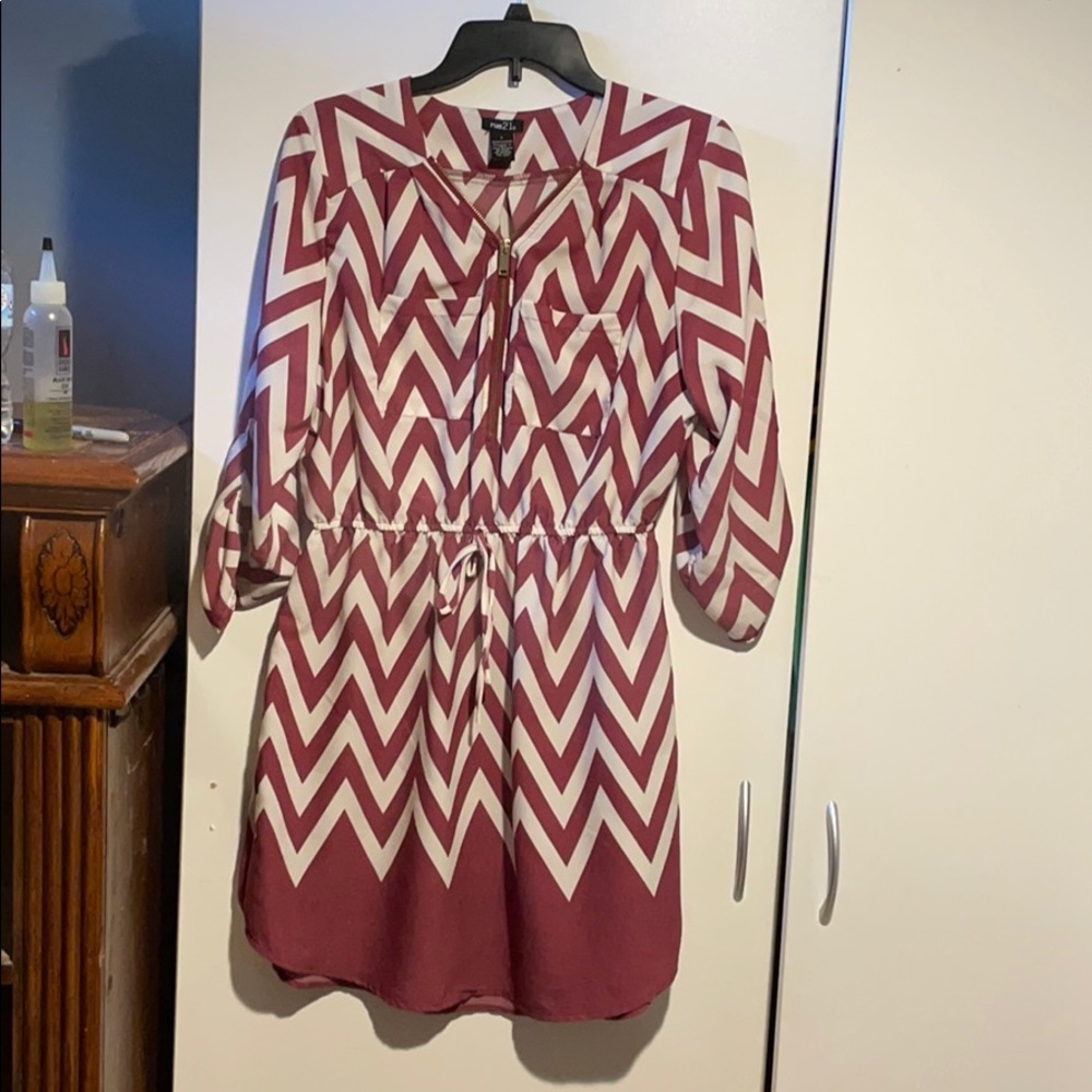 Zig Zag Pattern Dress